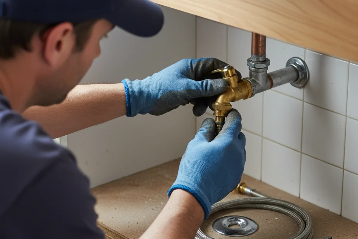 Shutoff valve and fitting work during Faucet and Fixture Repair in Cumbola